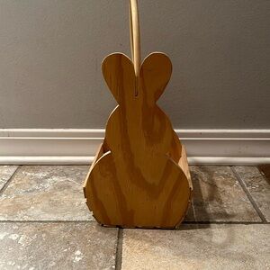 Handmade wooden Easter Basket. Holiday